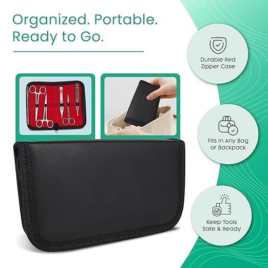 Suture Practice Kit for Medical Students | 32-Piece Complete Set with Large Suturing Pad, 5-Piece Tool Kit, Pre-Cut Wounds & Multi-Type Suture Threads | Ideal for Training & Demonstration