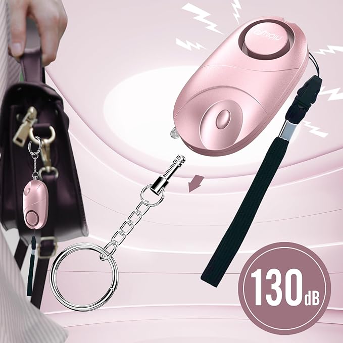 6Pack Personal Alarm Siren Emergency Self Defense Security with LED Lights Safety Alarm for Women Kids and Elders(Multicolored)