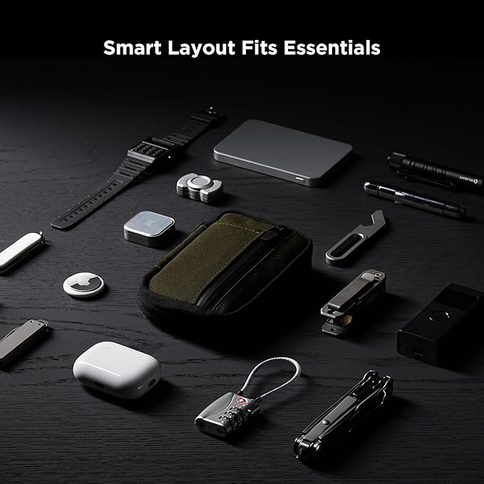 ALPAKA HUB Pouch Pro EDC Organizer - Small Tool Pouch for Electronics, Cables with YKK Zipper, Daily Use and Travel - Axogrid 300D Weatherproof UV Resistant Fabric