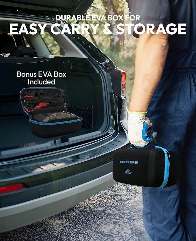 4000A Portable Car Jump Starter: 12V Battery Jumper Box Emergency Kits for 10.0L Car Truck, Auto Booster Start Pack, Fast Charger Power Bank with USB C Ports, LED Light, Smart Protection, GK-J1205