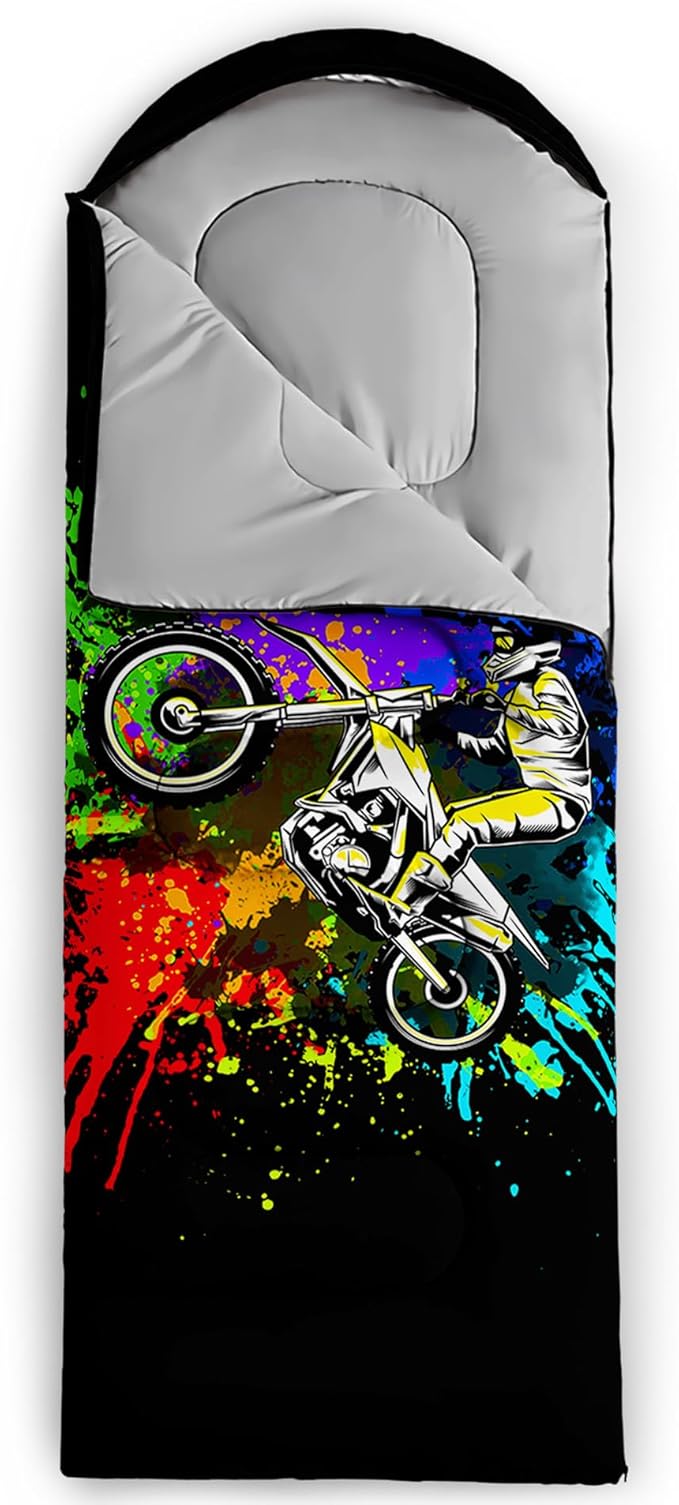 QOOMO Camping Sleeping Bags,3 Season Warm & Cool Weather,Lightweight,Waterproof Sleeping Bags for Adults & Kids,Traveling,and Outdoors,Camping Gear Equipment