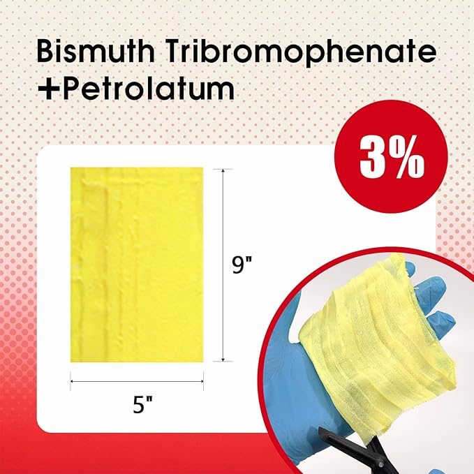 Xeroform Petrolatum Dressing 5"x9", 25 PCS Non-Adherent Gauze for Low Exudating Wounds, Fine Mesh Gauze Pads for Burns, Abrasions, Lacerations, Skin Grafts and Surgical Incisions