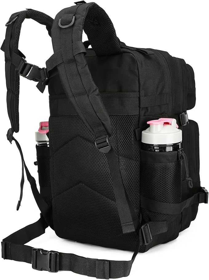 45L Tactical Assault Backpack 3 day assault pack with Molle Waterproof backpack Rucksack for Tactical Backpacks (Black)