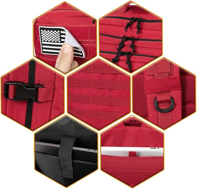 QT&QY 45L Military Tactical Backpacks Molle Army Assault Pack 3 Day Bug Out Bag Hiking Treeking Rucksack…