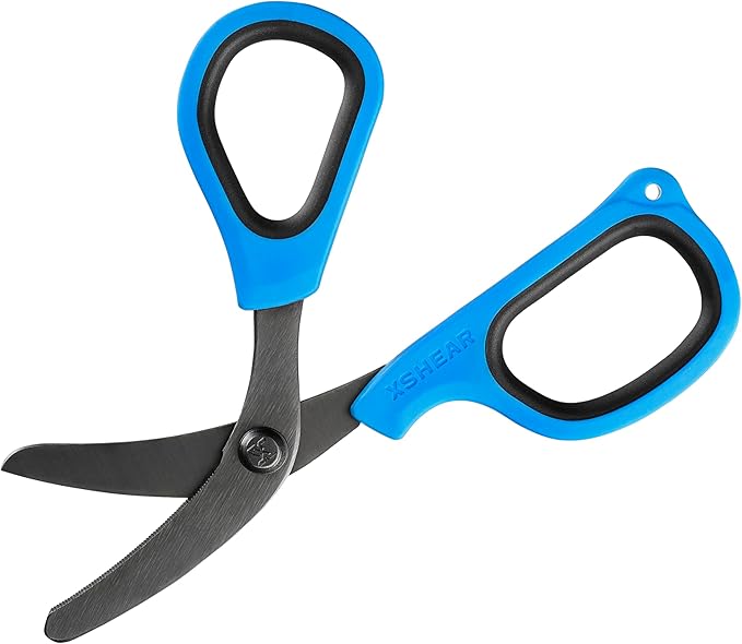 Mini 6" Trauma and Nurse's Shear. Razor sharp and compact scissors, perfect for EMTs, doctors, ICU, wound care and bandages (Blue)