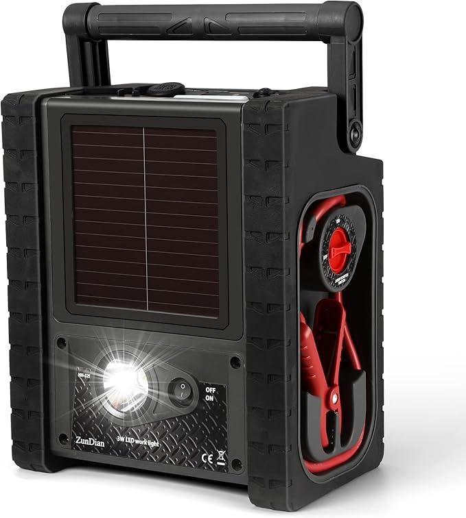 2000A Peak Car Battery Jump Starter with Air Compressor Tire Inflator, All in One Heavy Duty 12V Battery Jumper Box Car Start Booster Up to 10L Gas/8L Diesel Engines with 400W AC Inverter, LED Light