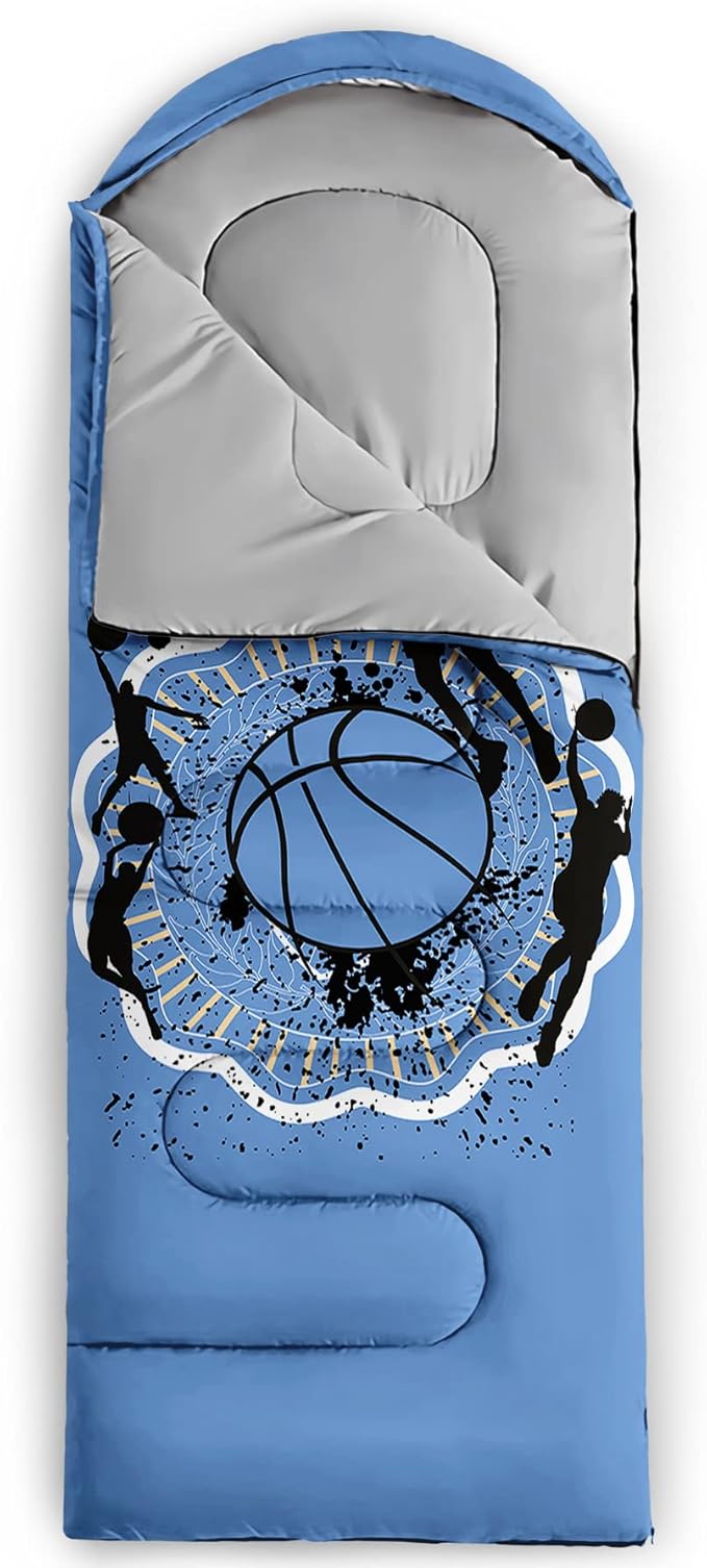 QOOMO Camping Sleeping Bags,3 Season Warm & Cool Weather,Lightweight,Waterproof Sleeping Bags for Adults & Kids,Traveling,and Outdoors,Camping Gear Equipment