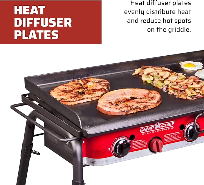 Camp Chef Professional Fry Griddle, 3 Burner Griddle, Cooking Dimensions: 16 in. x 38 in