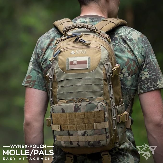 WYNEX Tactical Admin Molle Pouch, Medical EDC EMT Utility Bag Shell Design Attachment Pouches 1000D Nylon Hiking Belt Bags