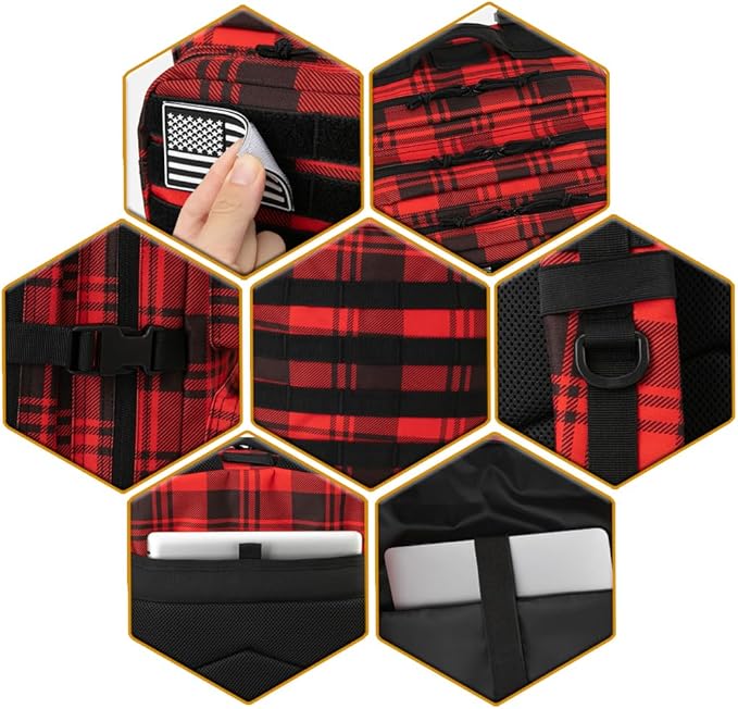 QT&QY 45L Military Tactical Backpacks Molle Army Assault Pack 3 Day Bug Out Bag Hiking Treeking Rucksack…