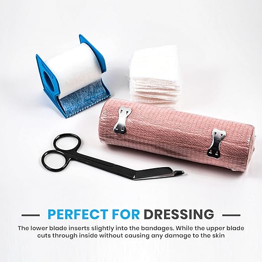 Utopia Care Bandage Scissors, 7.5 Inch Stainless Steel Shears for First Aid and Professional Use – Black