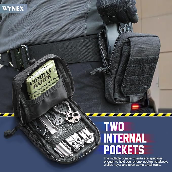 WYNEX Tactical EDC Pouch, Molle Utility Pouches Gadget Organizer Phone Holder Waist Pack Smartphone Pouch Tool Holster Pocket