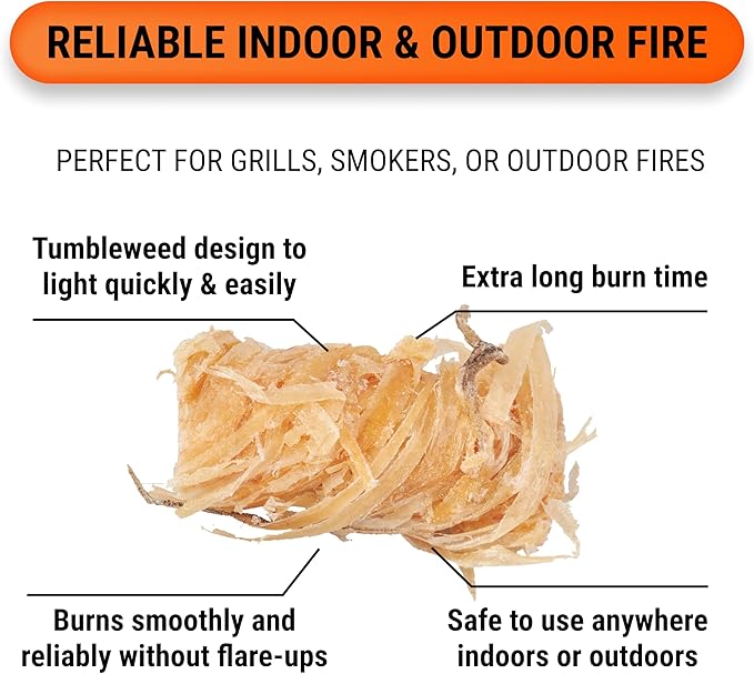 Zorestar Fire Starters for Woodstoves - XXL Pack of 100 Charcoal and Wood Fire Starters for Quick Ignition - Ideal for Campfires, Fireplaces, Grills, Fire Pits - Reliable Outdoor Fire Starter Kit