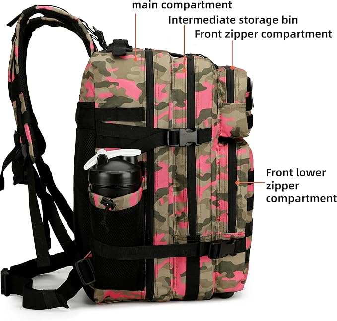 45L Tactical Assault Backpack 3 day assault pack with Molle Waterproof backpack Rucksack for Tactical Backpacks