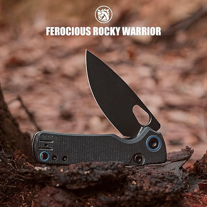 Vosteed Porcupine EDC Folding Knife, 2.99’’ 14C28N Steel Big Belly Blade, Top Liner Lock Micarta Handle - Lightweight Pocket knives for Men & Women Camping Hiking - A2601