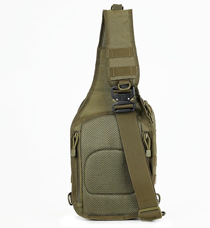 WOLF TACTICAL EDC Sling Bag - Concealed Carry Shoulder Bag for Range, Travel, Hiking, Outdoor Sports (Green)