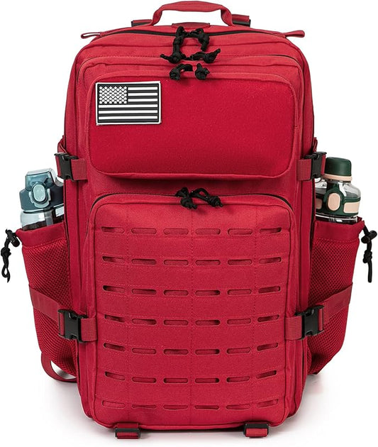 QT&QY 25L/45L Military Tactical Backpack For Men Molle Daypack 3 Day Bug Out Bag Hiking Rucksack With Bottle Holder