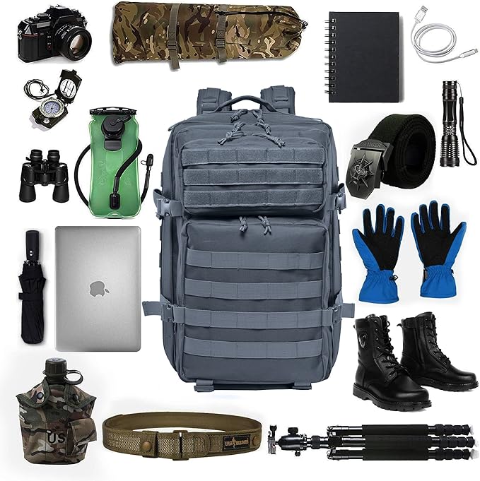 45L Military Tactical Backpack Hiking Backpacks Tactical Gear Camo Back Pack Army Molle Bag Rucksack Fitness Daypack