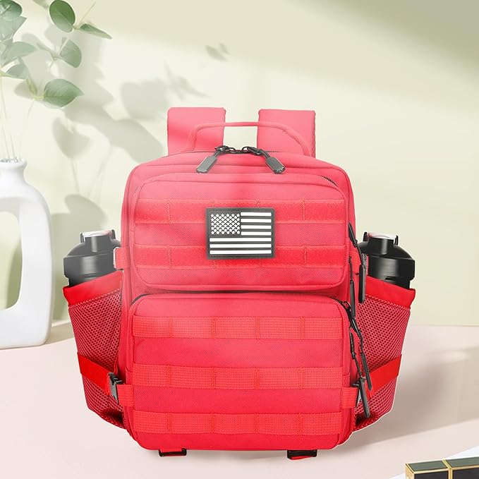 9L Mini Tactical Backpack for Men and Women, Tactical Backpack Small for Hiking, Small Tactical Bag (Red)