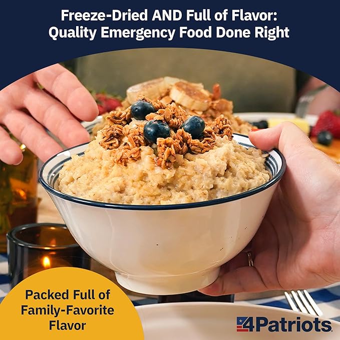 4Patriots 1-Week Survival Food Kit: Emergency Food Supply Designed to Last 25 Years, 42 Servings
