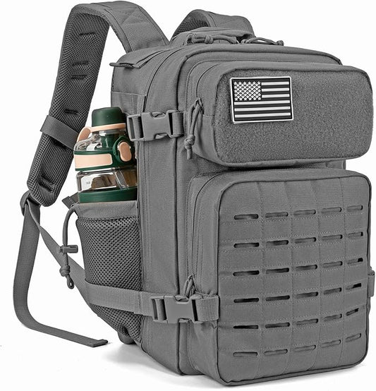 QT&QY 25L/45L Military Tactical Backpack For Men Molle Daypack 3 Day Bug Out Bag Hiking Rucksack With Bottle Holder