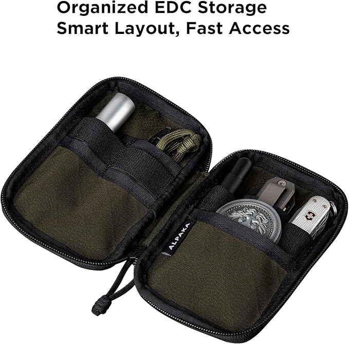 ALPAKA HUB Pouch Pro EDC Organizer - Small Tool Pouch for Electronics, Cables with YKK Zipper, Daily Use and Travel - Axogrid 300D Weatherproof UV Resistant Fabric