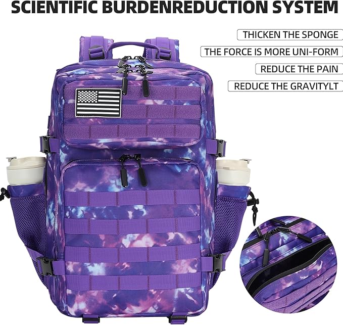 45L Tactical Assault Backpack 3 day assault pack with Molle Waterproof backpack Rucksack for Tactical Backpacks