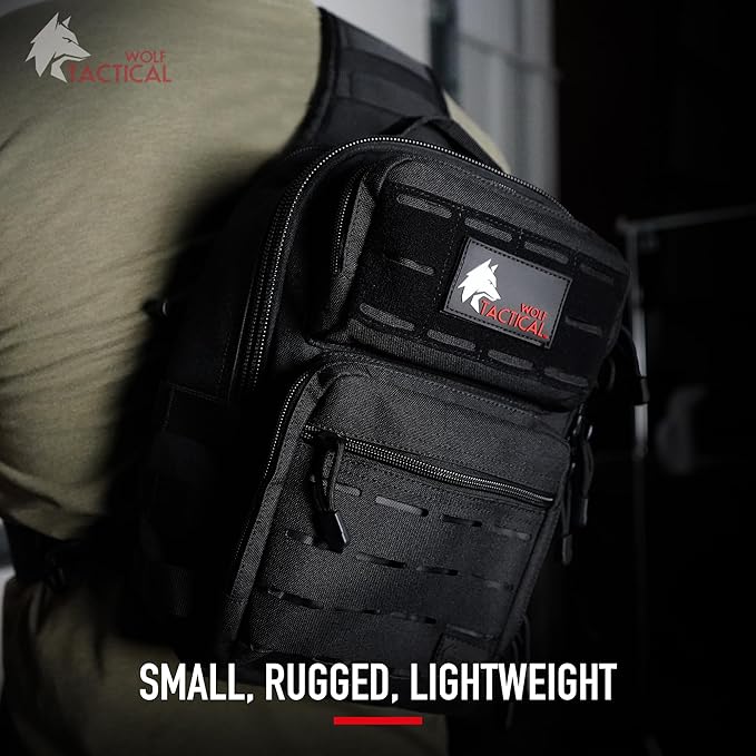 WOLF TACTICAL EDC Sling Bag - Concealed Carry Shoulder Bag for Range, Travel, Hiking, Outdoor Sports (Tan)