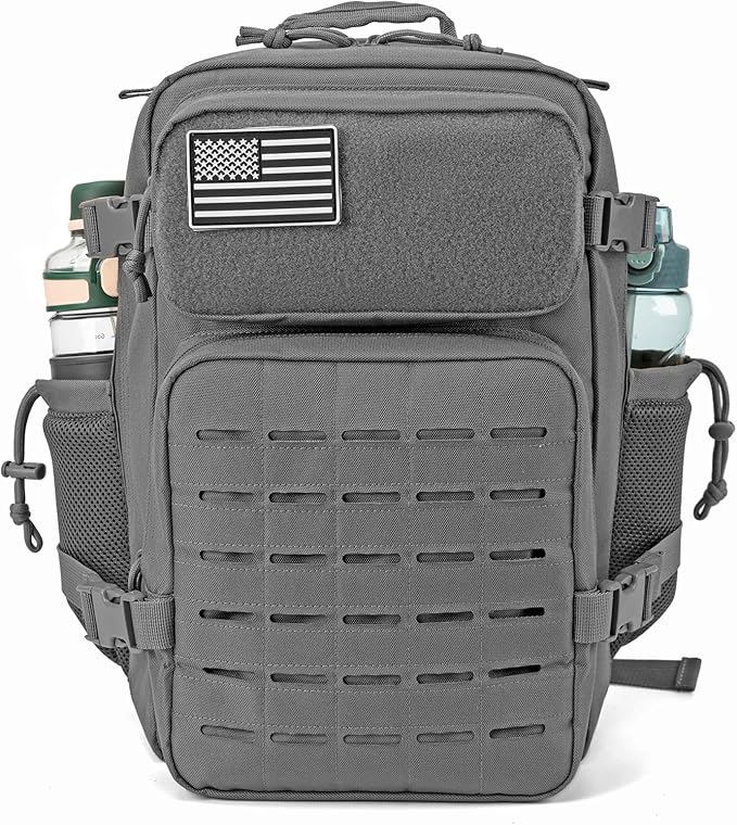 QT&QY 25L/45L Military Tactical Backpack For Men Molle Daypack 3 Day Bug Out Bag Hiking Rucksack With Bottle Holder