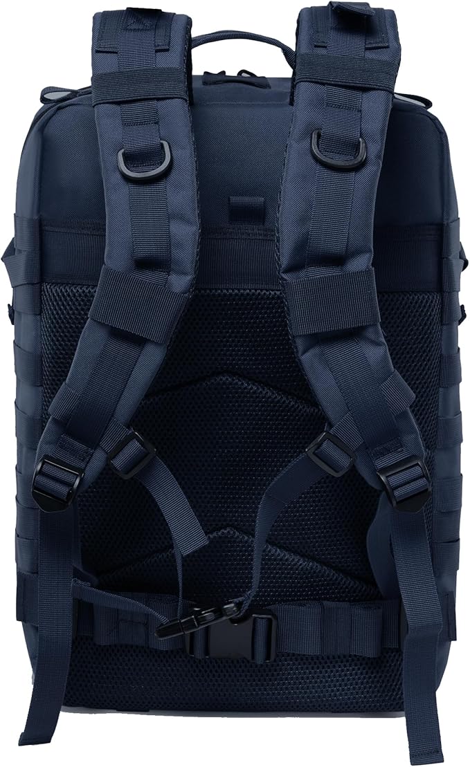 45L Military Tactical Backpack for Men & Women Bug Out Bag Assault pack Molle Daypack Hiking Trekking Rucksack(Blue)