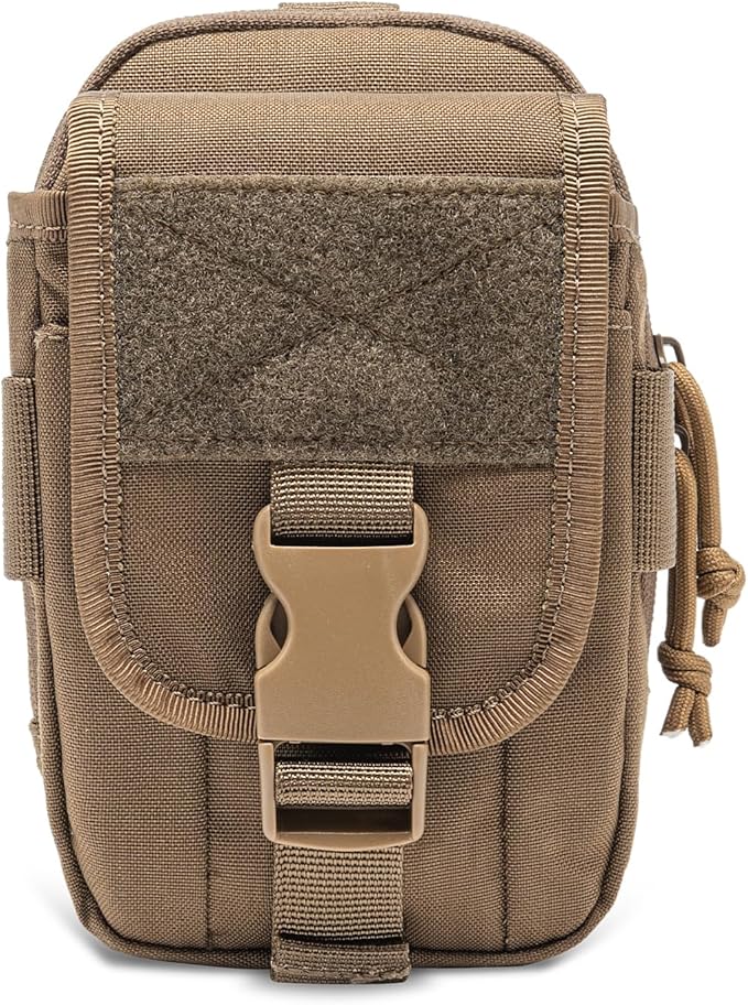 TSPRO Tactical Molle EDC Pouch Utility Tool Pouches Organizer Phone Holster Durable Belt Waist Bag Military Gear Gadget Pocket with Smartphone Pack