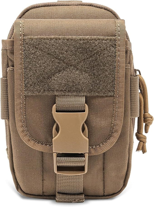 TSPRO Tactical Molle EDC Pouch Utility Tool Pouches Organizer Phone Holster Durable Belt Waist Bag Military Gear Gadget Pocket with Smartphone Pack