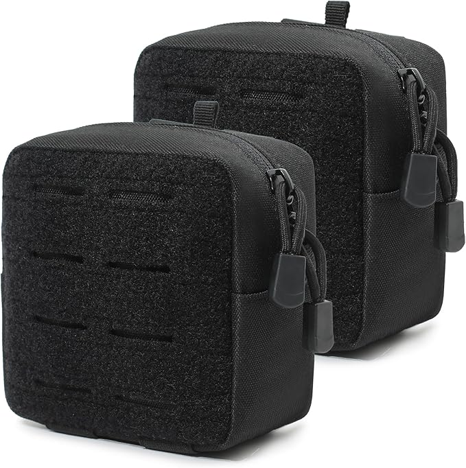 2 Pack Mini Tactical Molle Compact Ammo Pouch - General Purpose Admin Pouches Small Admin Molle Pouches EDC Tool Utility Multi-Purpose Waist Belt Pouch