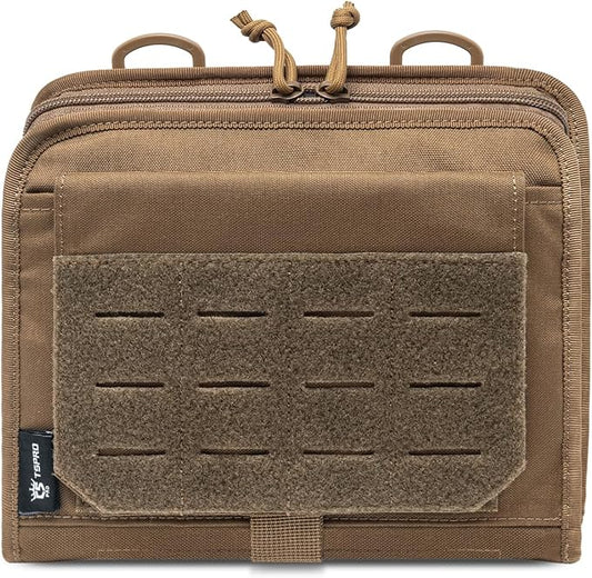 TSPRO Ultra Tactical Molle Admin Pouch Utility EDC Pouch Tool Organizer Clam-Shell Molle Pouches for Tools and Medical Suppliers Organization