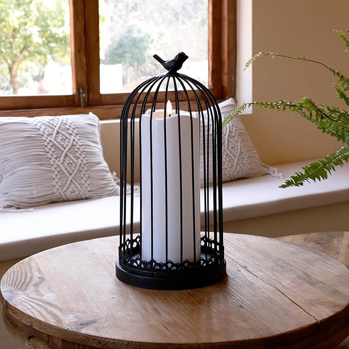 4" x10" Outdoor Flameless Candles with Remote, Large Waterproof Candles Battery Operated, Plastic Flickering LED Candles for Garden Patio Porch Home Party, White 1Pack