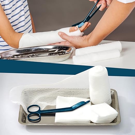 Utopia Care Bandage Scissors, 5.5 Inch Stainless Steel Shears for First Aid and Professional Use, Spectrum Blue