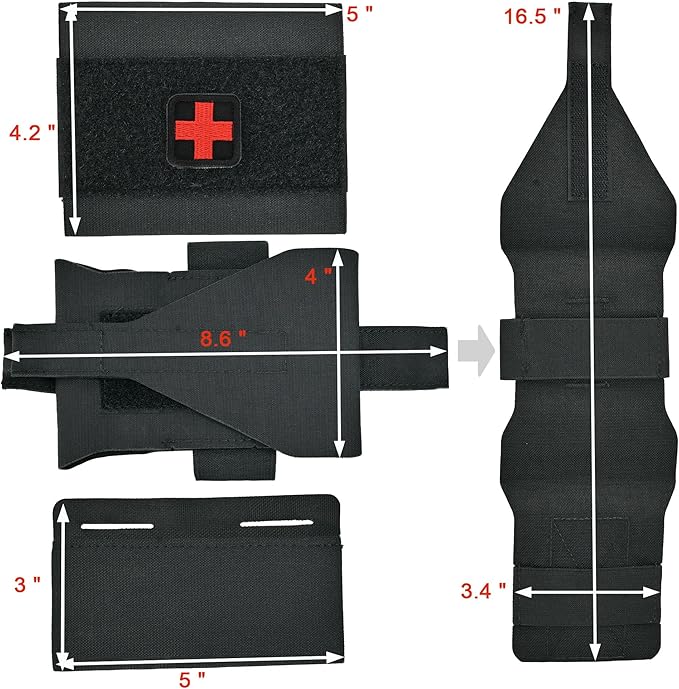 2-in-1 Micro Med Kit Med Pouch Tactical Mini First Aid Pouch Empty Small IFAK Pouch Compact Med Pouch EDC Bag with Tourniquet Holder |MOLLE Belt IFAK Micro Trauma Kit Pouch
