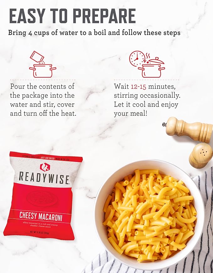 ReadyWise Entrée Bucket - 60 Servings, Emergency Food Supply for Survival Kit, Protein Meals, Freeze Dried Food, Ready to Eat Camping & Road Trip Essentials, up to 25 Year Shelf Stable Life