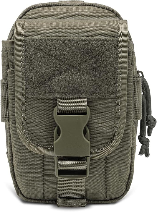 TSPRO Tactical Molle EDC Pouch Utility Tool Pouches Organizer Phone Holster Durable Belt Waist Bag Military Gear Gadget Pocket with Smartphone Pack