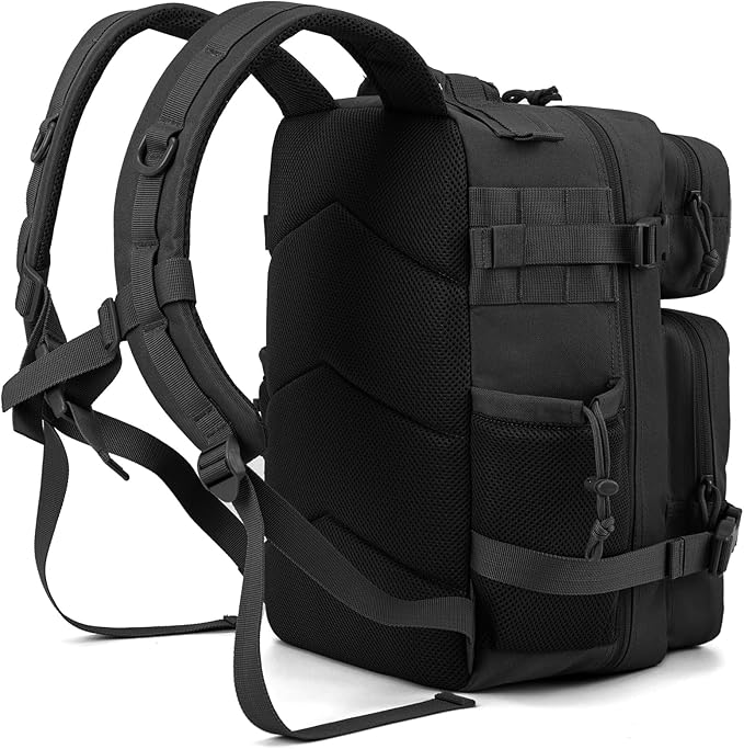 QT&QY 25L/45L Military Tactical Backpack For Men Molle Daypack 3 Day Bug Out Bag Hiking Rucksack With Bottle Holder