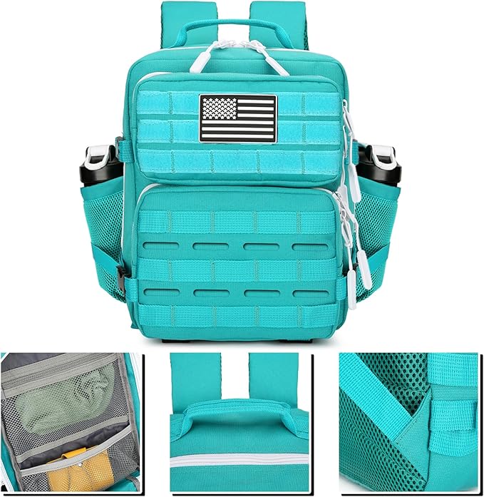 9L Mini Tactical Backpack 9L Assault Pack 9L Tactical Backpack Hiking Fitness Backpack(Lake Blue)