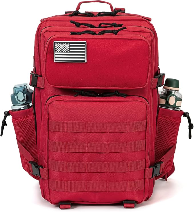 QT&QY 25L/45L Military Tactical Backpack For Men Molle Daypack 3 Day Bug Out Bag Hiking Rucksack With Bottle Holder