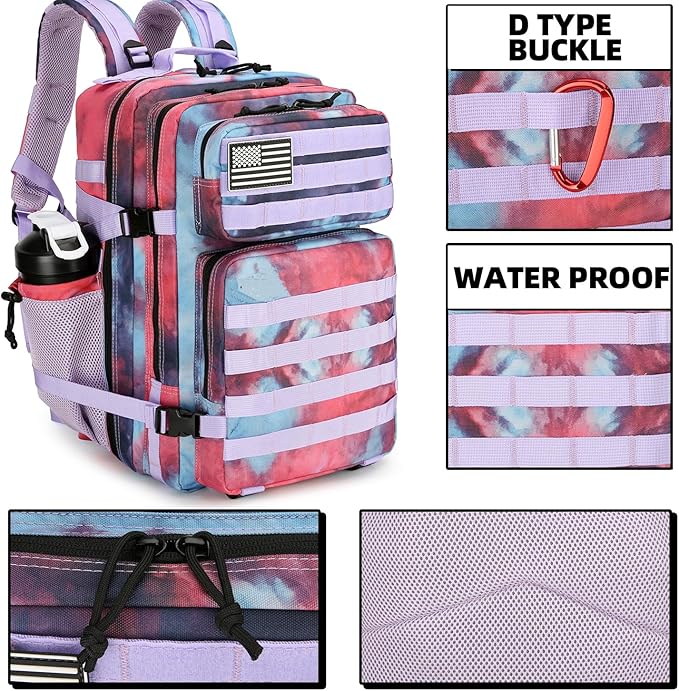 45L Military Tactical Backpack Hiking Backpacks Tactical Gear Camo Back Pack Army Molle Bag Rucksack Fitness Daypack