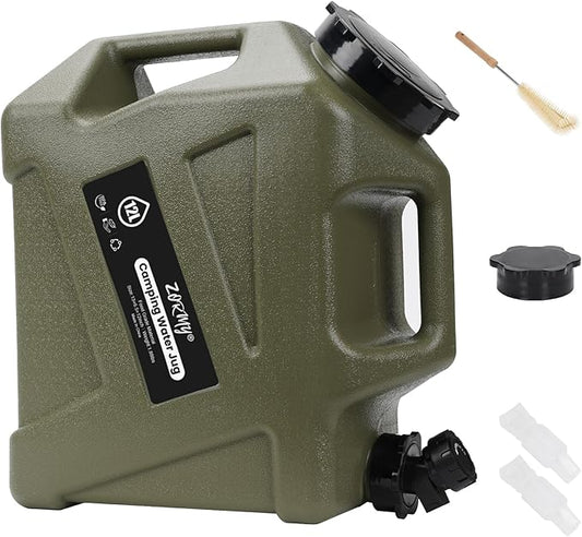 ZORMY 3.2 Gallon Camping Water Container with Spigot, Camping Water Jug, Portable Water Storage Container, BPA Free Large Emergency Water Storage for Camping, Vehicle, Car, Outdoor Hiking, Picnic