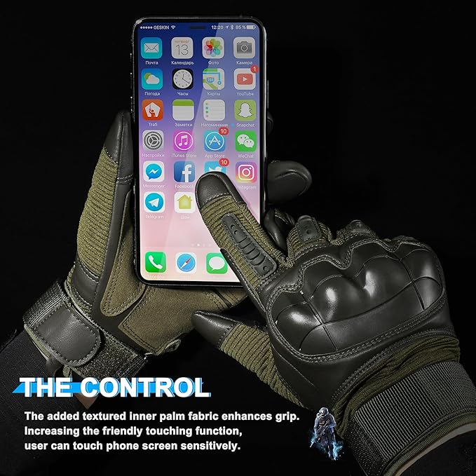 WTACTFUL Tactical Gloves for Men - Touch Screen - Airsoft Motorcycle Outdoor Costume
