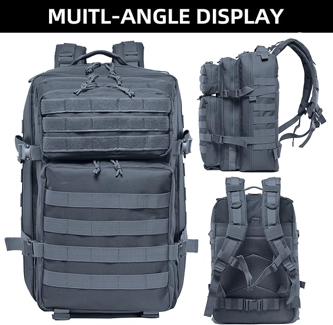 45L Military Tactical Backpack Hiking Backpacks Tactical Gear Camo Back Pack Army Molle Bag Rucksack Fitness Daypack