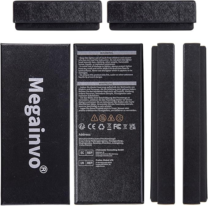 Butane Lighter Torch Long Lighter Refillable Adjustable Jet Flame Lighter Windproof Flexible with Visual Fuel Window Blow Torch for Stove BBQ Grill Fireplace Camping Kitchen (No Gas Include) - Grey