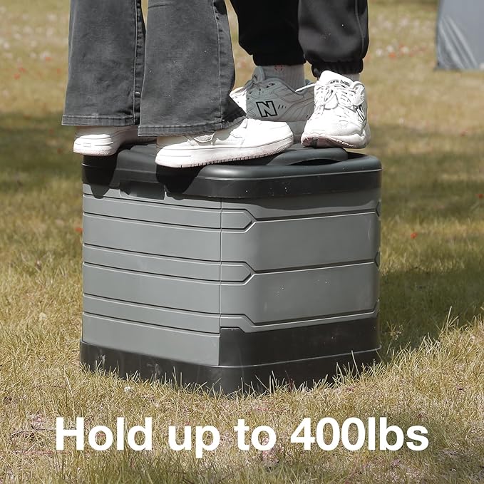 TRIPTIPS Updated Portable Potty for Camping Extra Large Folding Travel Toilet Camping Toilet Portable Toilet for Adults Car Toilet Camp Toilet Outdoor Toilet for Boat/Hiking/Long Trips/Beach