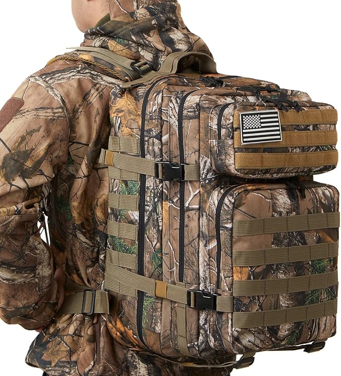 QT&QY 45L Military Tactical Backpacks Molle Army Assault Pack 3 Day Bug Out Bag Hiking Treeking Rucksack…