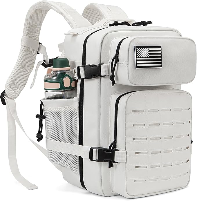 QT&QY 25L/45L Military Tactical Backpack For Men Molle Daypack 3 Day Bug Out Bag Hiking Rucksack With Bottle Holder